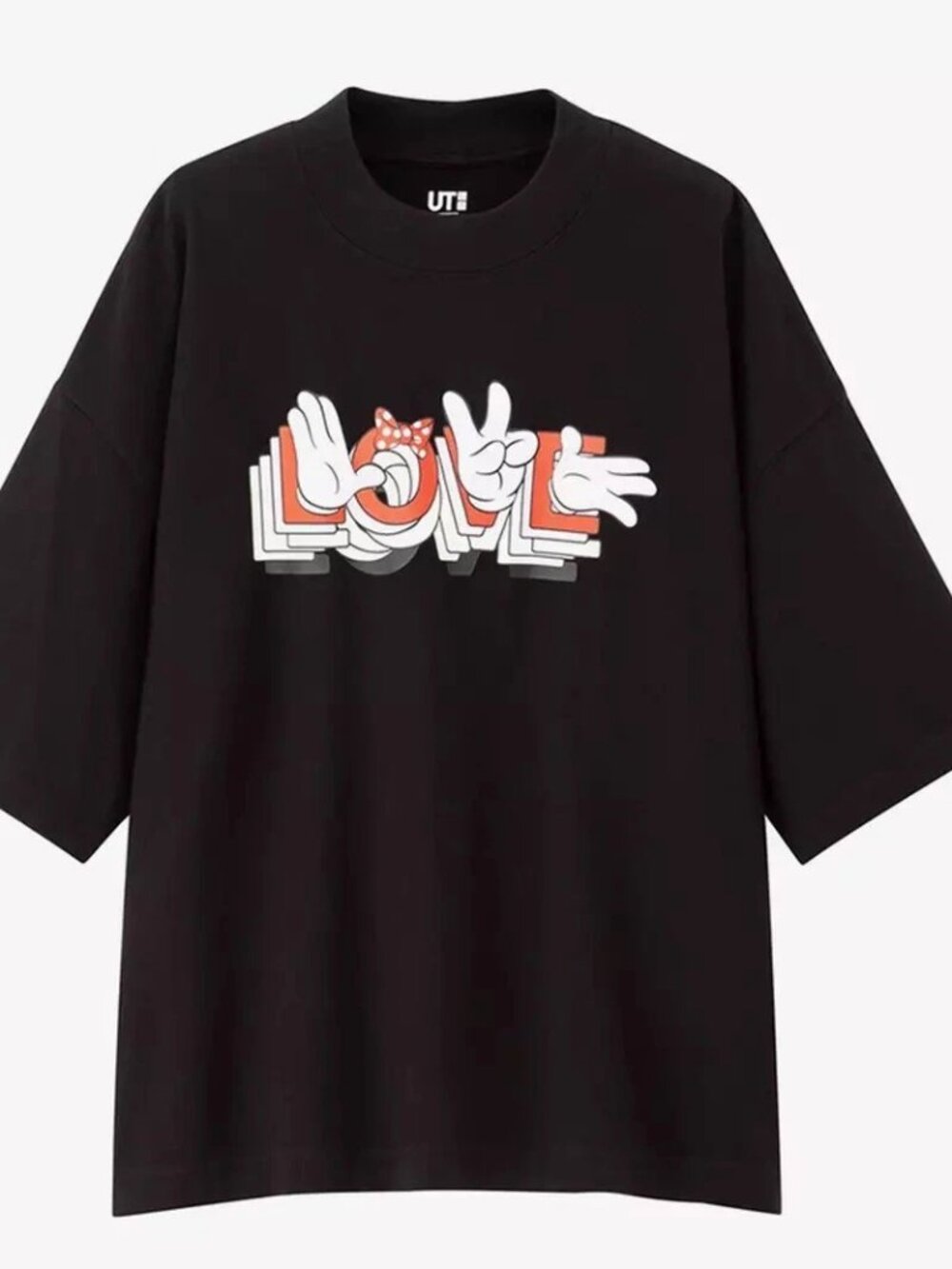 AMBUSH x Disney x Uniqlo UT Disney Love Minnie Mouse T-shirt Black Size L